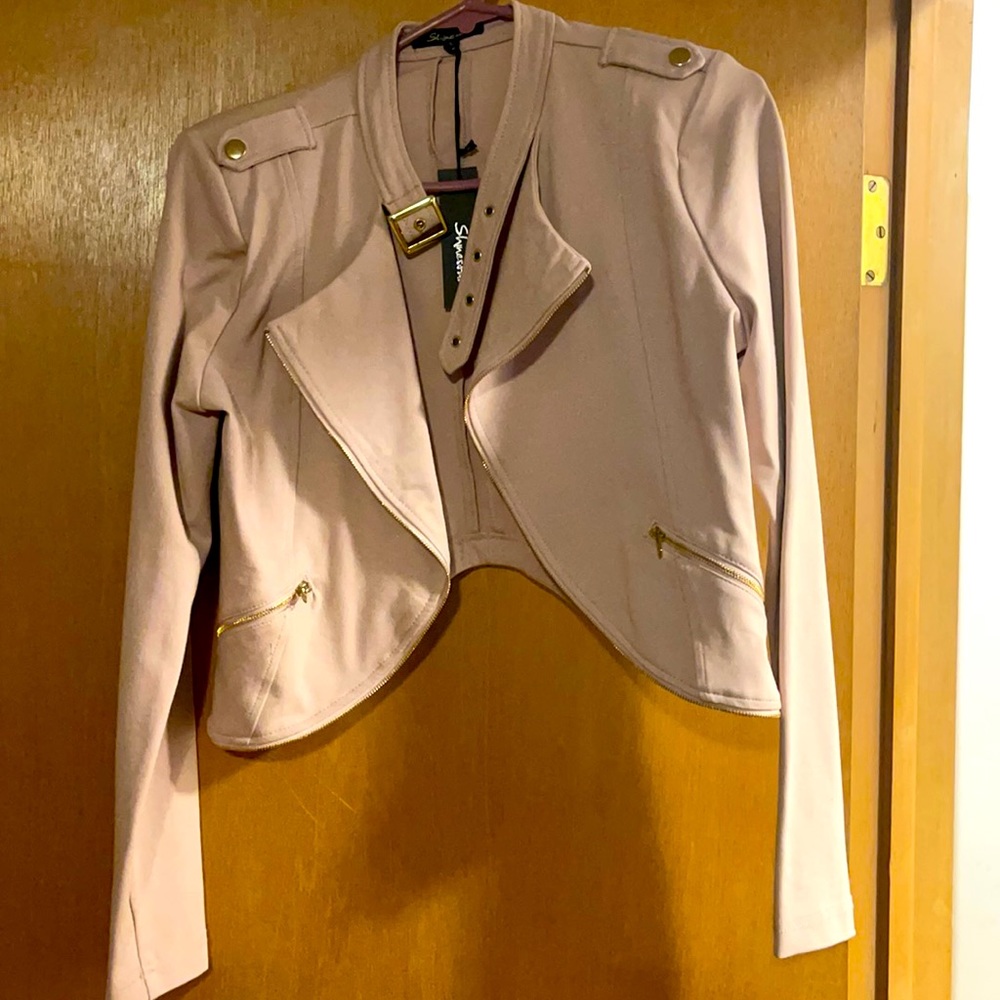 Rose gold pink blazer